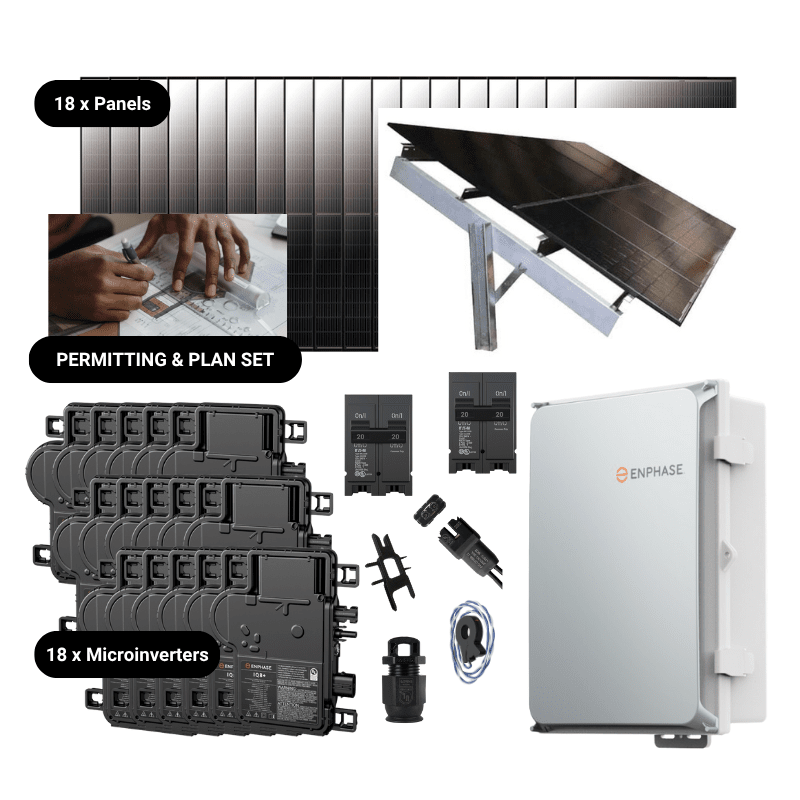 7.92kW Complete Grid-Tied Solar Kit - Enphase or APsystems Microinvert ...