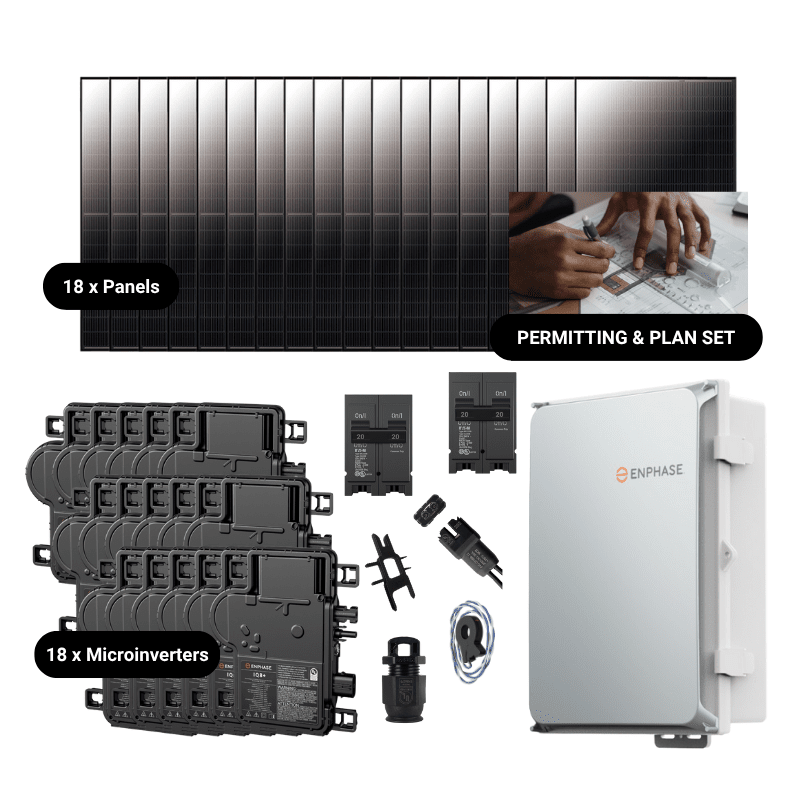 7.92kW Complete Grid-Tied Solar Kit - Enphase or APsystems Microinverters - No Battery [VECTOR PLUS]