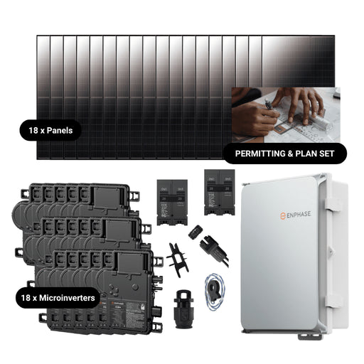 Complete Grid-Tie Solar Kit - 7.38kW Solar w/ Microinverters | 18 x 410W Solar Panels [MIK-PLUS]