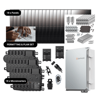 Complete Grid-Tie Solar Kit - 7.38kW Solar w/ Microinverters | 18 x 410W Solar Panels [MIK-PLUS]