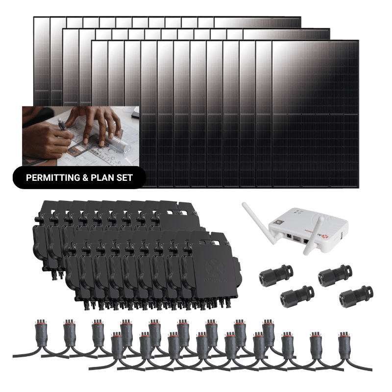 15.84kW Complete Grid-Tied Solar Kit - Enphase or APsystems Microinverters - No Battery [VECTOR PRO]