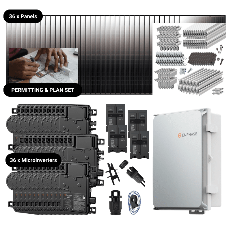 15.84kW Complete Grid-Tied Solar Kit - Enphase or APsystems Microinver ...