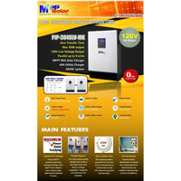 MPP Solar 3048LV-MK 120VAC 3000W 48V Off-Grid Solar Inverter + MPPT Solar Charger 80A, (PV input 145Vdc) + Battery Charger 60A 3048LV-MK (3KW 48V) - ShopSolar.com