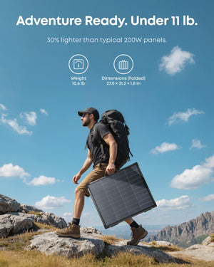 Anker SOLIX PS200 Bifacial Portable Solar Panel (200W) - ShopSolar.com