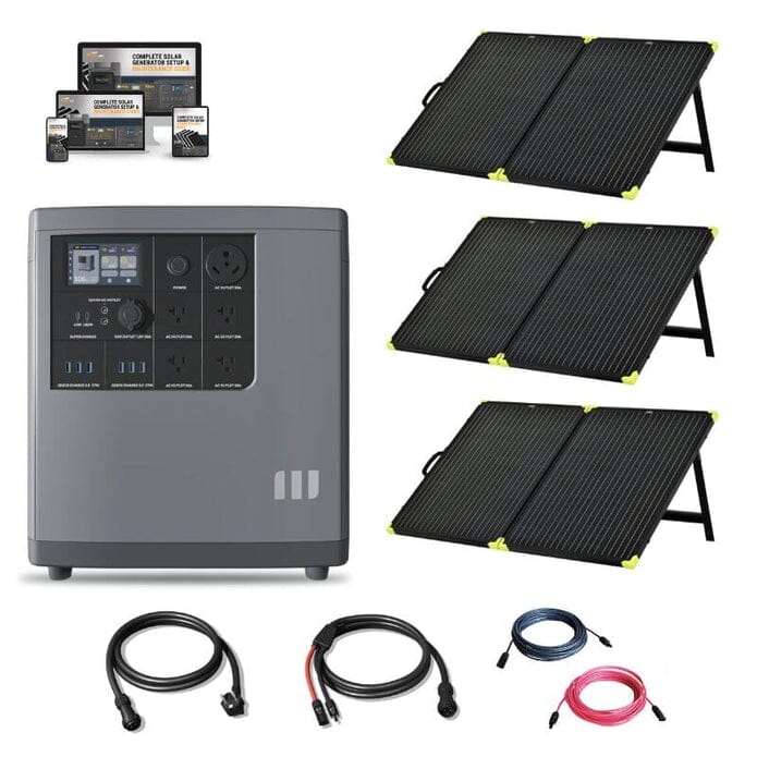 Mango Power E 3,500wH / 3,000W Portable Power Station + Choose Your Custom  Bundle | Complete Solar Generator Kit