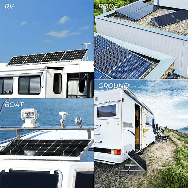 BougeRV 28 in Adjustable Solar Panel Tilt Mount Brackets with Foldable Tilt Legs - ShopSolar.com