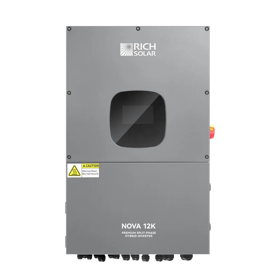 Rich Solar NOVA 12K | 48V Split Phase Hybrid Inverter | 10,000W Output 120/240V | 12,000W PV Input Hybrid Inverter | UL Certified - ShopSolar.com