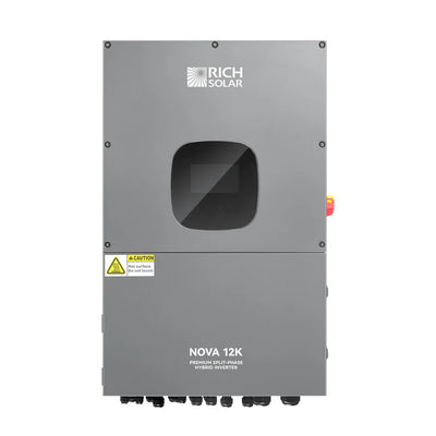 Rich Solar NOVA 12K | 48V Split Phase Hybrid Inverter | 10,000W Output 120/240V | 12,000W PV Input Hybrid Inverter | UL Certified - ShopSolar.com