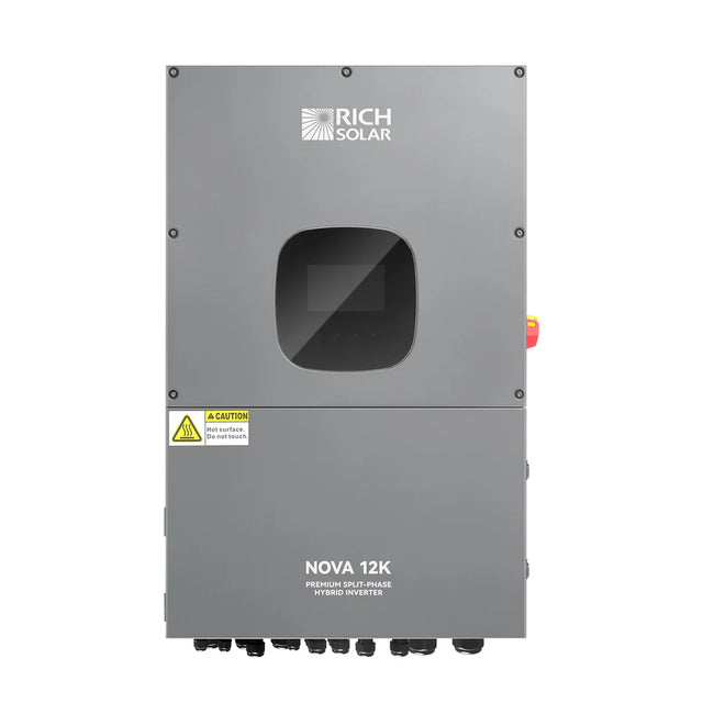 Rich Solar NOVA 12K | 12000 Watt 48V Split Phase Hybrid Inverter | 12000W PV Input, 10000W Continuous Output 120/240V | Premium 12000W 48V Hybrid Inverter for Cabins, ADUs, Tiny Homes, Residential, Agriculture, Off-Grid, On-Grid | UL Certified - ShopSolar.com