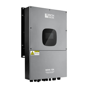 Rich Solar NOVA 12K | 48V Split Phase Hybrid Inverter | 10,000W Output 120/240V | 12,000W PV Input Hybrid Inverter | UL Certified - ShopSolar.com