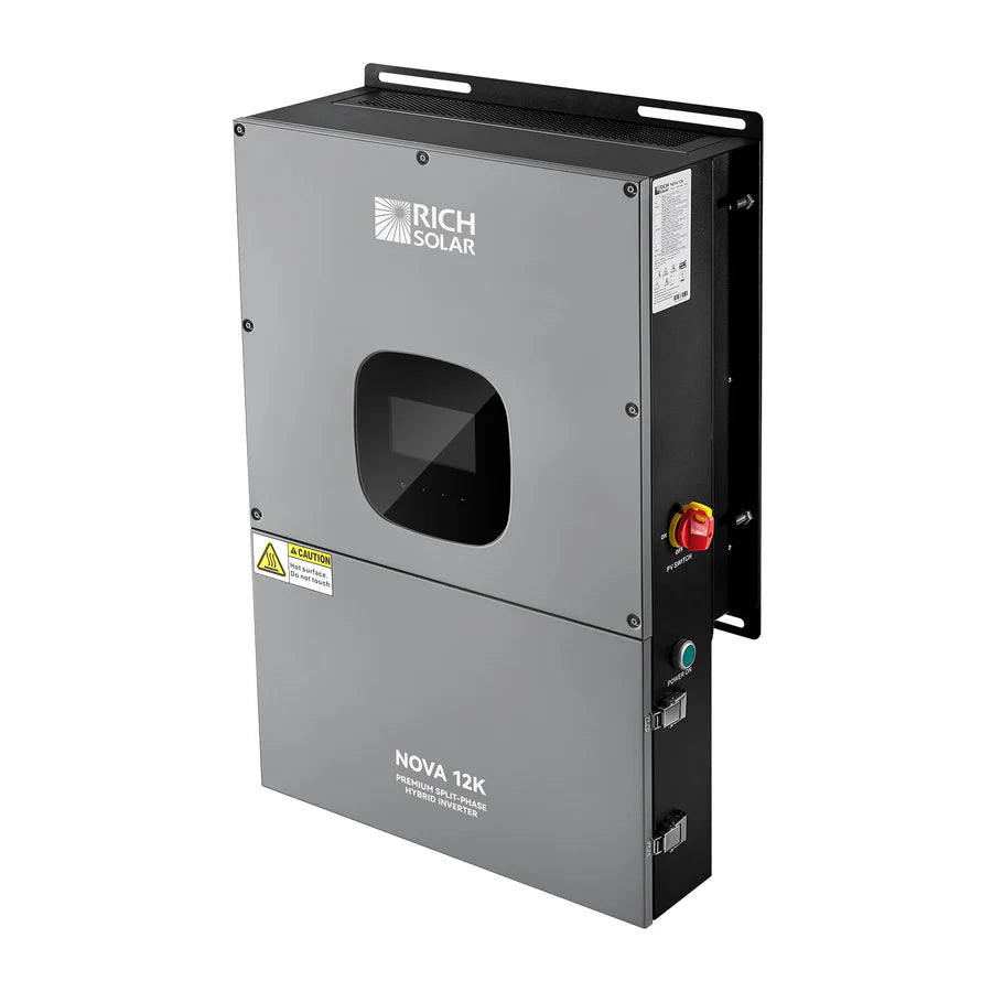 Rich Solar NOVA 12K | 48V Split Phase Hybrid Inverter | 10,000W Output 120/240V | 12,000W PV Input Hybrid Inverter | UL Certified - ShopSolar.com