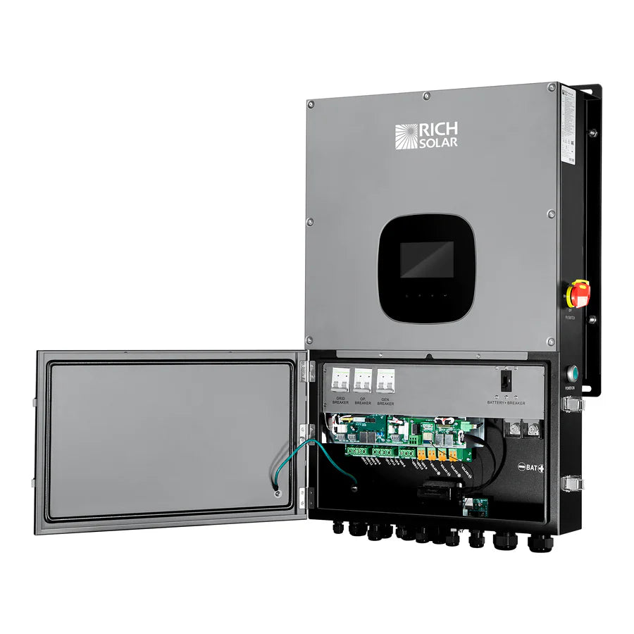 Rich Solar NOVA 12K | 48V Split Phase Hybrid Inverter | 10,000W Output 120/240V | 12,000W PV Input Hybrid Inverter | UL Certified - ShopSolar.com