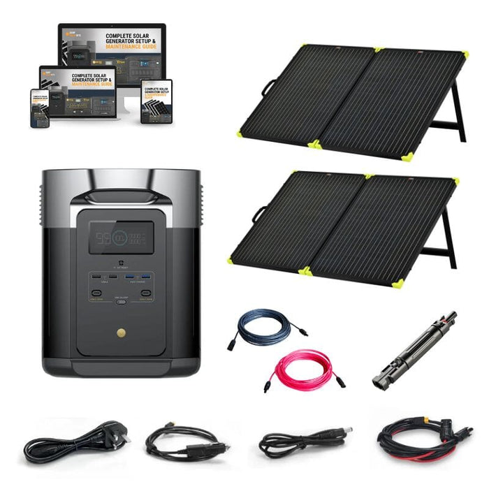 EcoFlow DELTA [MAX] Solar Kits - 2,400W / 2,016Wh Portable Power Station + Choose Your Custom Bundle | Complete Solar Generator Kit - ShopSolar.com