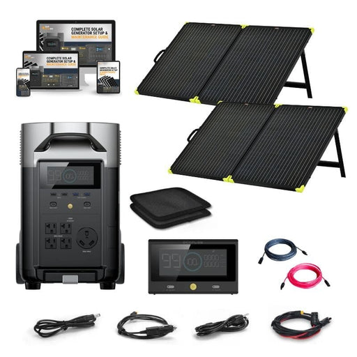 Anti-Blackout Defense Solar Generator Bundle - 3,600Wh / 3,600W Portable Solar Power Station | Choose Bundle Option | Complete Solar Kit | 5-Year Warranty - ShopSolar.com