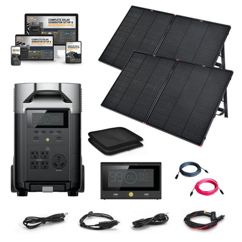 EcoFlow DELTA PRO 120V Solar Kits - 3,600Wh / 3,600W Portable Power Station + Choose Your Custom Bundle Option | Complete Solar Kit | 5-Year Warranty