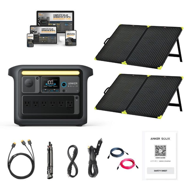 Anker SOLIX C1000X 1056Wh / 1800W Portable Power Station + Choose Your Custom Bundle | Complete Solar Kit