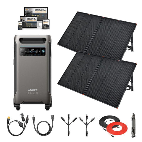 Anker F3800 - 3,840Wh / 6,000W Solar Power Station | 1,600W Solar Input | Choose Your Custom Bundle | 5-Year Warranty | Complete Solar Kit