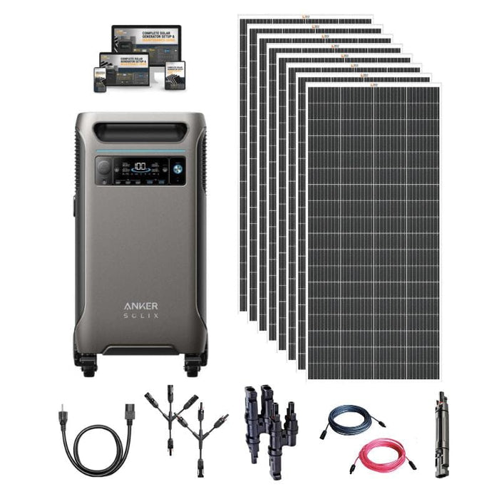 Anker SOLIX F3800 - 3,840Wh / 6,000W Solar Power Station | 120/240V + Choose Your Custom Bundle | Complete Solar Kit