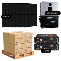 3.28kW Complete Solar Power System - 6,000W 120/240V [10.28kWh-14.3kWh Lithium Battery Bank] + 8 x 410W Mono Solar Panels + Setup Diagram [OGK-PLUS]