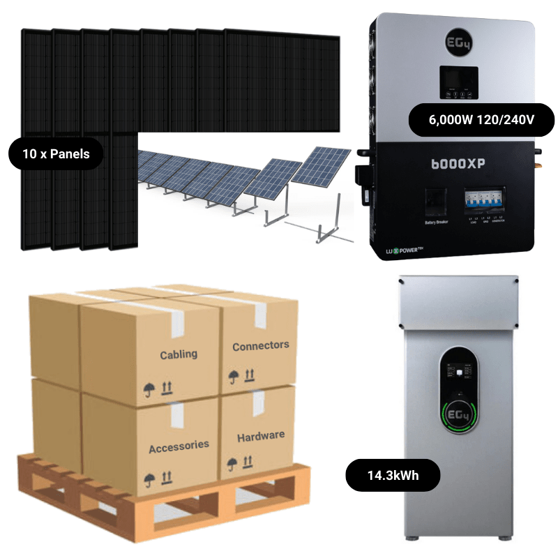 1 x EG4 WallMount INDOOR [14.3kWh] - Budget-Friendly - Closed Loop / Ground Mount - Ballast [IR-30]