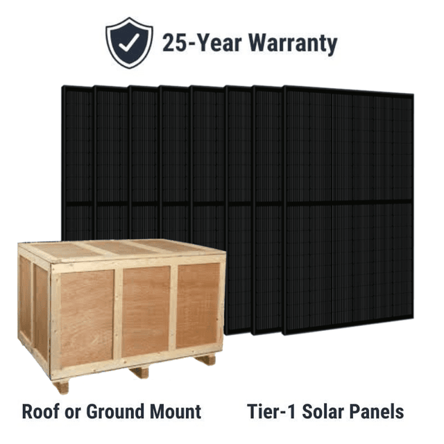 14.76kW Complete Solar Power System - Sol-Ark 15K + [28.6kWh-30.72kWh Lithium Battery Bank] + 36 x 410W Solar Panels + Setup Schematic [HPK-MAX]