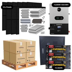 7.92kW Complete Solar Kit - EG4 12000XP Inverter - 15-16kWh Lithium Battery [PRIME MAX]