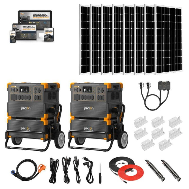 Pecron E3600 LFP 120V/240V Solar Kits - 7,200W Portable Power Station Setup + Choose Custom Solar Panel Bundle Option | 5-Year Warranty | Complete Solar Kit - ShopSolar.com