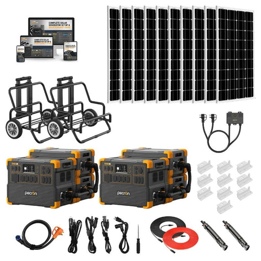 Pecron E3600 LFP 120V/240V Solar Kits - 7,200W Portable Power Station Setup + Choose Custom Solar Panel Bundle Option | 5-Year Warranty | Complete Solar Kit - ShopSolar.com