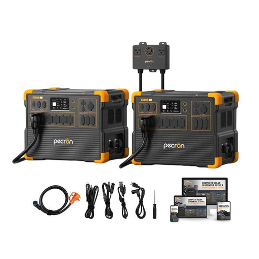 Pecron E3600 LFP 120V/240V Solar Kits - 7,200W Portable Power Station Setup + Choose Custom Solar Panel Bundle Option | 5-Year Warranty | Complete Solar Kit - ShopSolar.com