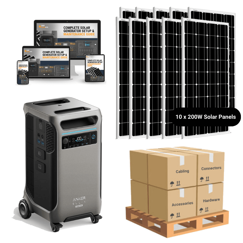Anker F3800 [PLUS] - 3,840Wh / 6,000W Portable Power Station | 120V/240V Output | 3,200W Solar Input | Choose Your Bundle Option | 5-Year Warranty - ShopSolar: Complete Solar Kits + Lifetime Customer Support