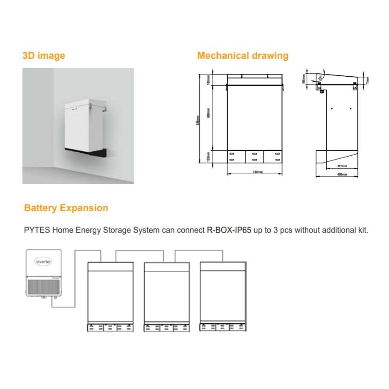 Pytes R-BOX-IP65 Outdoor Rated Cabinet - ShopSolar.com