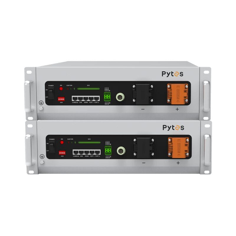 Pytes 5.12kWh LFP Server Rack Battery - Choose Model: V5 or E-Box | 6,000 Cycles | 10-Year Warranty - ShopSolar.com