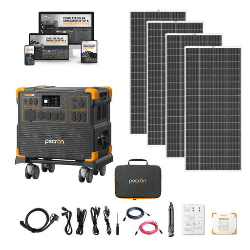 Pecron E3800LFP Portable Power Station | 4,200W 3,840Wh LiFePO4 | 3,000W Solar + 3,200W AC Fast Charging | UPS | Expandable | 3+2 Yr Warranty - ShopSolar: Complete Solar Kits + Lifetime Customer Support