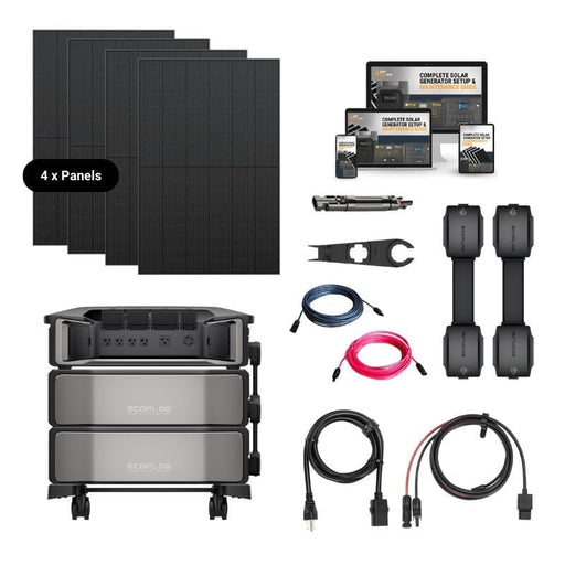 EcoFlow DELTA PRO [ULTRA] Solar Kits - 7,200W Output / 6kWh-30kWh Lithium Battery | 400W-2,400W Solar Panels| 5-Year Warranty | Choose Your Bundle