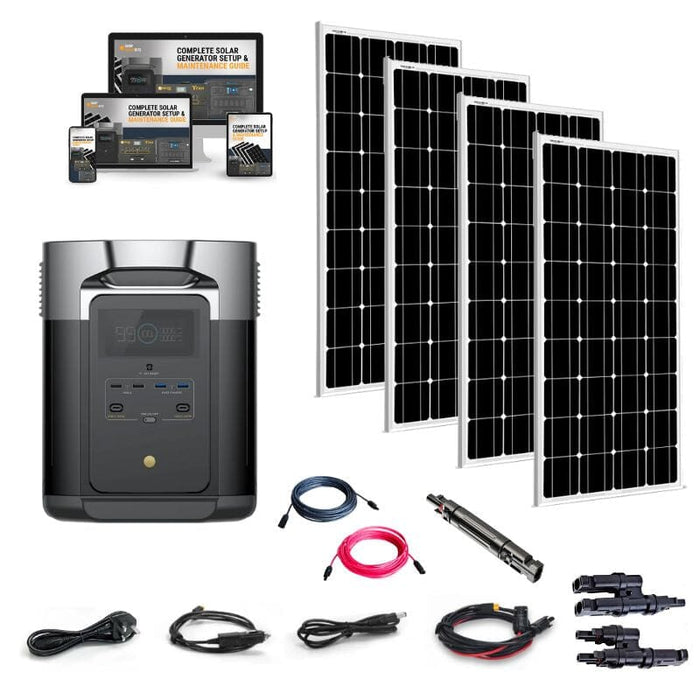 EcoFlow DELTA [MAX] Solar Kits - 2,400W / 2,016Wh Portable Power Station + Choose Your Custom Bundle | Complete Solar Generator Kit - ShopSolar.com