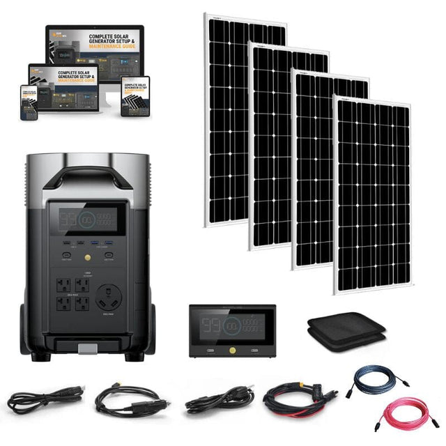 EcoFlow DELTA PRO 120V Solar Kits - 3,600Wh / 3,600W Portable Power Station + Choose Custom Bundle Option | Complete Solar Kit | 5-Year Warranty - ShopSolar.com