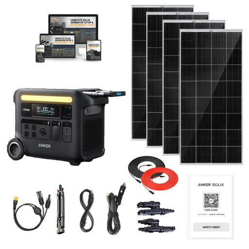 Anker Solix F2600 2,560Wh / 2,400W Portable Power Station + Choose Your Custom Bundle | Complete Solar Kit