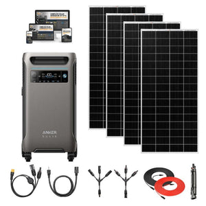 Anker F3800 - 3,840Wh / 6,000W Solar Power Station | 1,600W Solar Input | Choose Your Custom Bundle | 5-Year Warranty | Complete Solar Kit