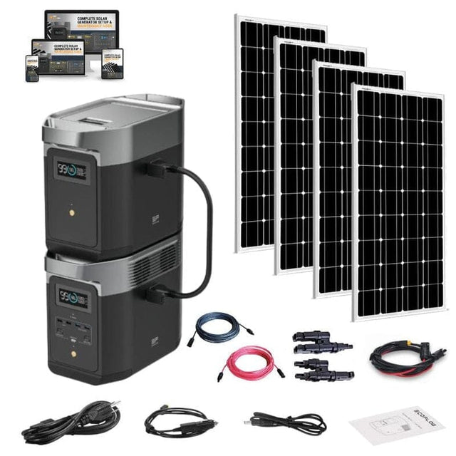 EcoFlow DELTA [2] Solar Kits - 1,800W / 1,024wH Portable Solar Power Station + Choose Your Custom Bundle | Complete Solar Generator Kit | 2023 Model - ShopSolar.com