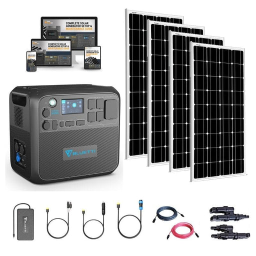 Bluetti AC200 MAX 2,200W / 2,048Wh Solar Kits - Portable Power Station + Choose Your Custom Bundle | Complete Solar Generator Kit - ShopSolar.com