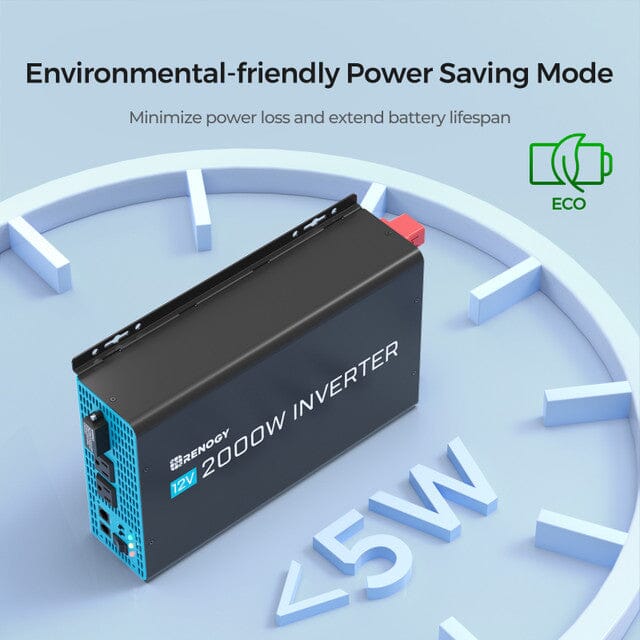 Renogy 2000W 12V Pure Sine Wave Inverter with Power Saving Mode - ShopSolar.com