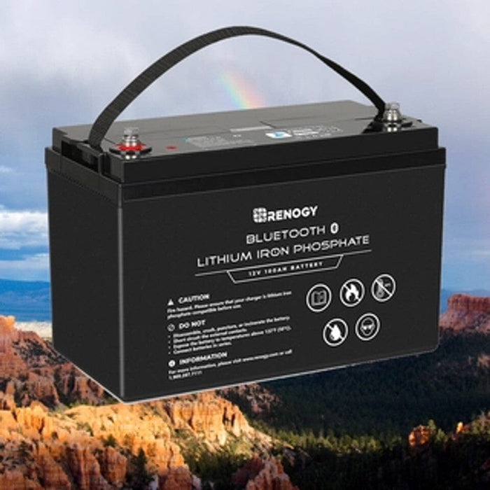 12V 100Ah Lithium Iron Phosphate Battery w/ Bluetooth - ShopSolar.com