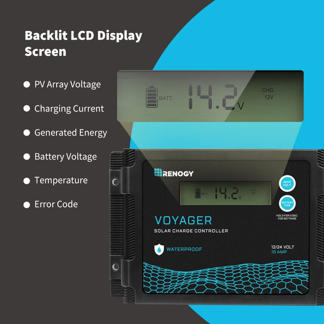 New Edition Voyager 20A PWM Waterproof Solar Charge Controller - ShopSolar.com