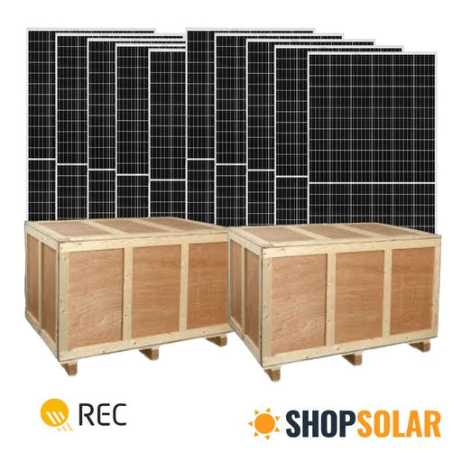 REC 370W Mono Split Cell Solar Panel (Silver) | REC370TP2SM72 | Full Pallet (33) - 12.2kW Total - ShopSolar.com