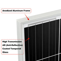 200 Watt Solar Panel | High Efficiency 12V Monocrystalline (19.98% Efficiency) | 25-Year Power Output Warranty - ShopSolar.com