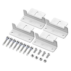 Z-Bracket Sets for Mounting Solar Panels (Choose # of Panels) | 4 x Brackets Per Solar Panel [One Per Corner] | High-Quality Anodized Aluminum - ShopSolar: Complete Solar Kits + Lifetime Customer Support