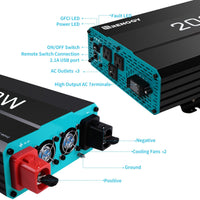 2000W 12V Pure Sine Wave Inverter | RNG-INVT-2000-12V-P2-US - ShopSolarKits.com