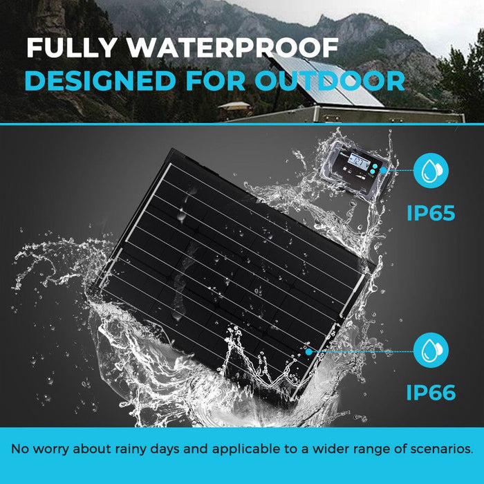 100 Watt 12 Volt Monocrystalline Foldable Solar Suitcase with Voyager - ShopSolar.com