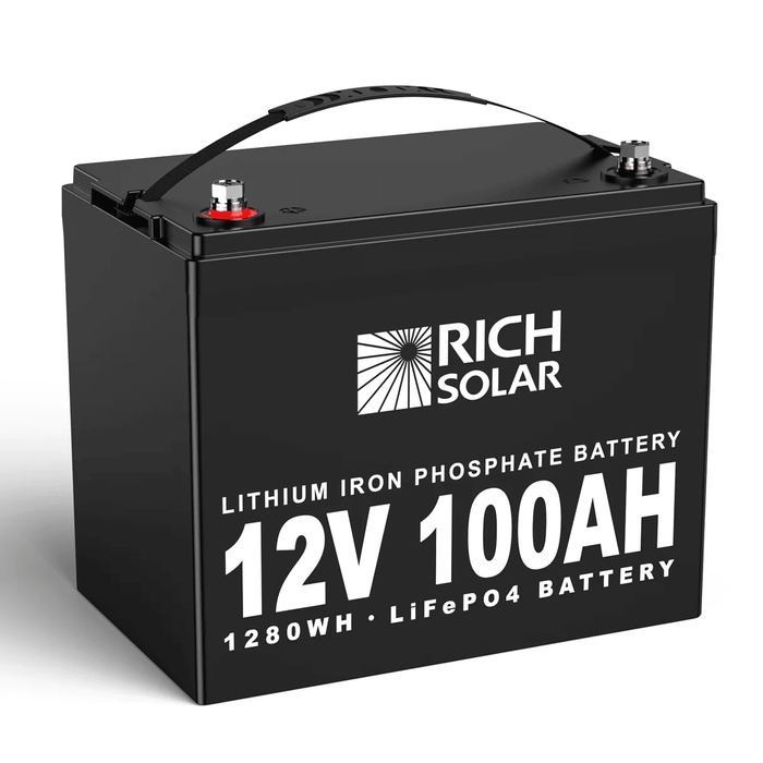 Rich Solar 12V 100Ah LiFePO4 Lithium Iron Phosphate Battery - ShopSolar.com