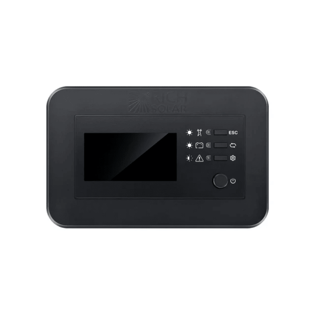 Rich Solar Inverter Remote Control | LCD Display | Nova Pure, Switch & Supercharger Compatible | Flush Mount | Wired Control - ShopSolar.com